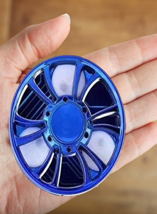 Premsons® Hand Spinner Desk Toy - High Speed Smooth Finger Spin Sensory Fidget Stress Relief Game Play for Kids & Adults - Birthday Party Gift - Plastic - Blue Fan - Image 5